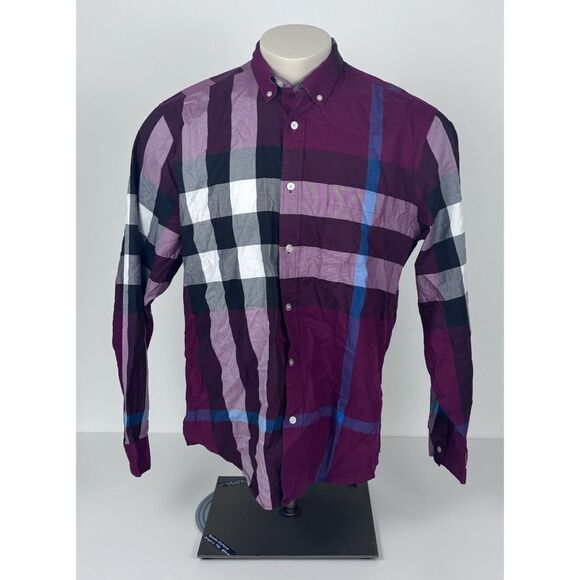 Burberry Brit Multicolor Plaid Cotton Button Down Full Sleeve Shirt XL - S - Picture 3 of 13